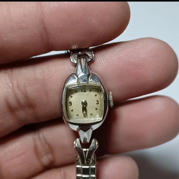 Vintage Hamilton Wind-up 10K Gold Filled Ladies Wristwatch working ticking sjows - Picture 1 of 7